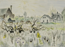 CHARLES EPHRAIM BURCHFIELD (1893–1967), "Cobwebs in Autumn," 1949. Watercolor on paper, 18 x 25 in.