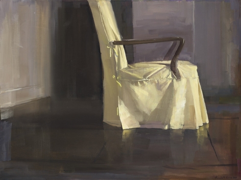 Margaret&#039;s Chair 1, 2011, Oil mounted on board, 18 x 24 in.&nbsp;
