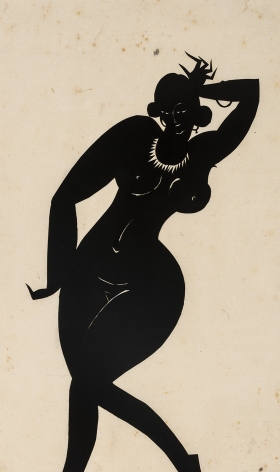 HUNT DIEDERICH (1884–1953), "Voluptuous Woman." Paper cutout, 12 x 7 1/2 in.