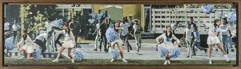 End Zone, 2014, Oil on panel, 10 5/8 x 40 1/2 in.&nbsp;