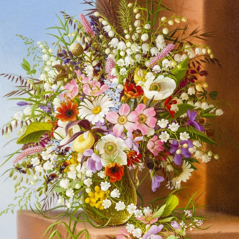 ADELHEID DIETRICH (1827–1891), Spring Bouquet, 1878. Oil on canvas, 13 1/2 x 11 1/2 in. (detail).