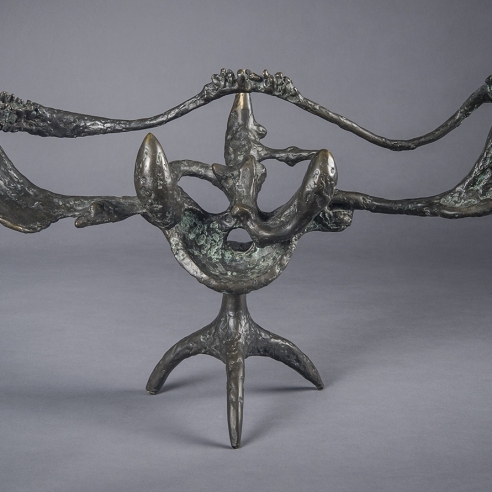 THEODORE ROSZAK (1907–1981), "Wings (The Raven)," 1947. Bronze, 15 1/4 in. high x 25 in. wide x 10 1/4 in. deep (detail).