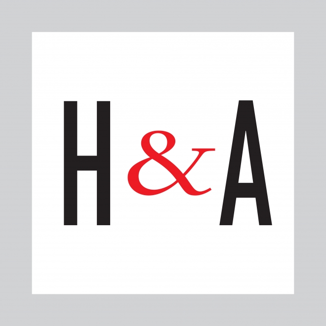 Square “H & A” logo of Hirschl & Adler Galleries, New York
